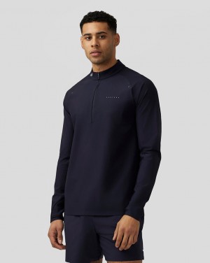 Castore Zone Ventilation Quarter Zip Lacivert | SY6048279